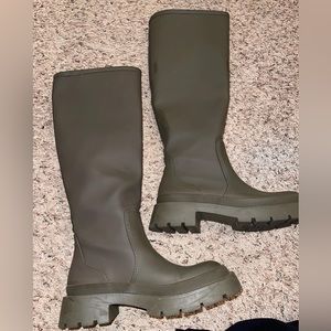 Zara knee high rain boots